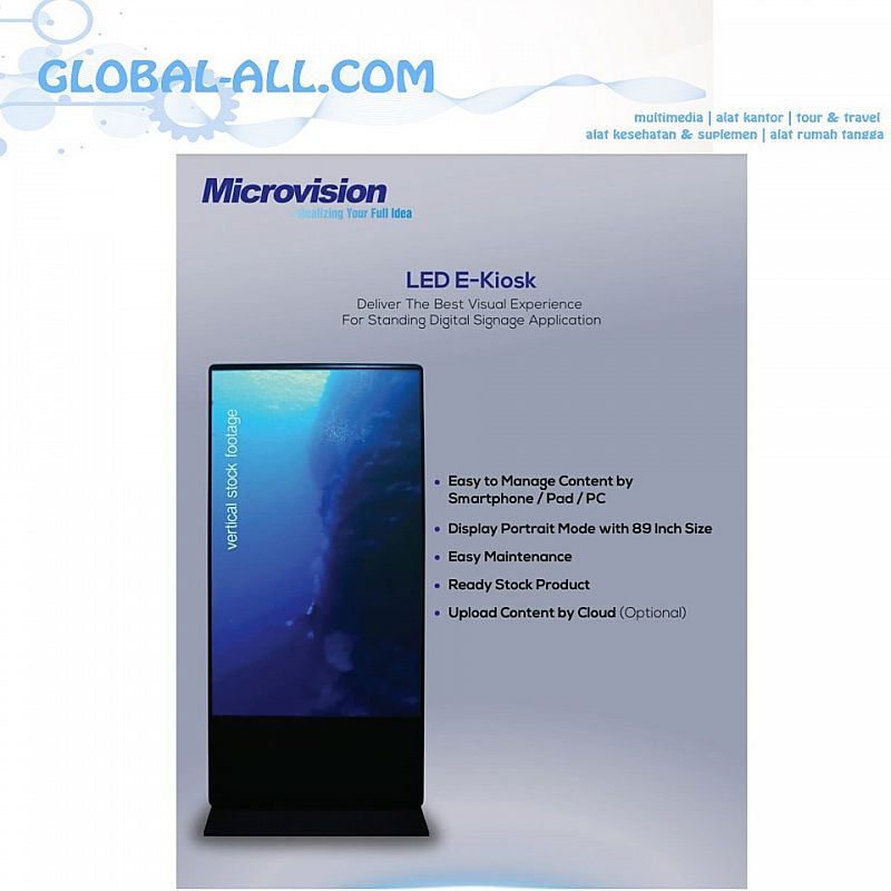 MICROVISION LED E-KIOSK P 2.5 89 INCH STANDING FLOOR 