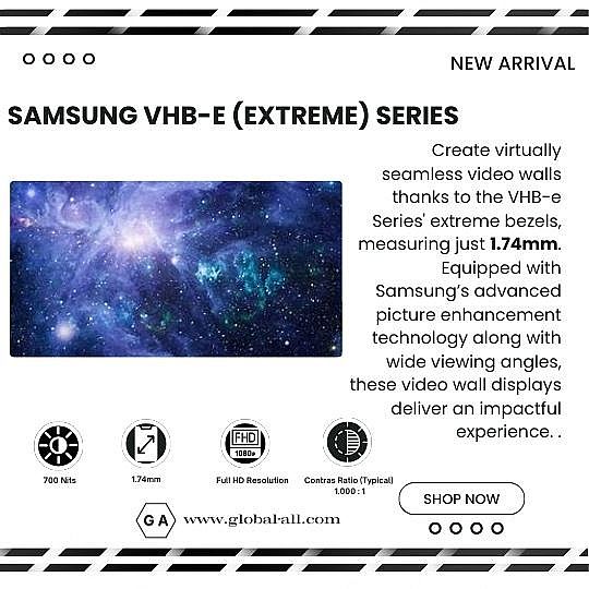 SAMSUNG VH55B-E 55 INCH 700 NITS 1.74MM BEZEL SIGNAGE - VIDEO WALL