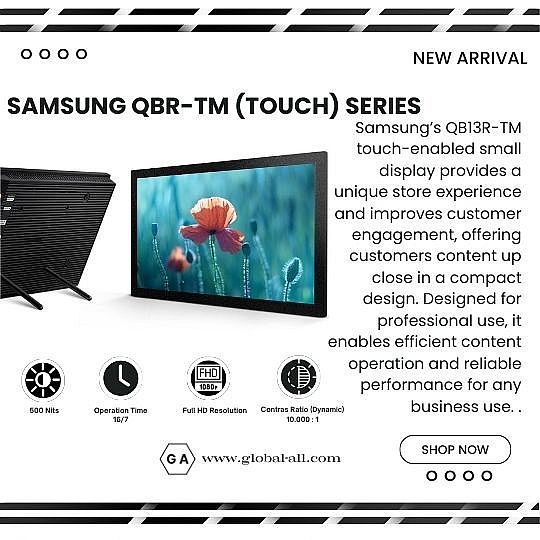 SAMSUNG QB13R-TM 13 INCH TOUCH SCREEN SIGNAGE