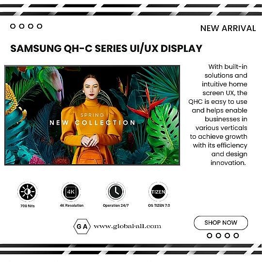 SAMSUNG QH50C 50 INCH SIGNAGE 4K UI/UX