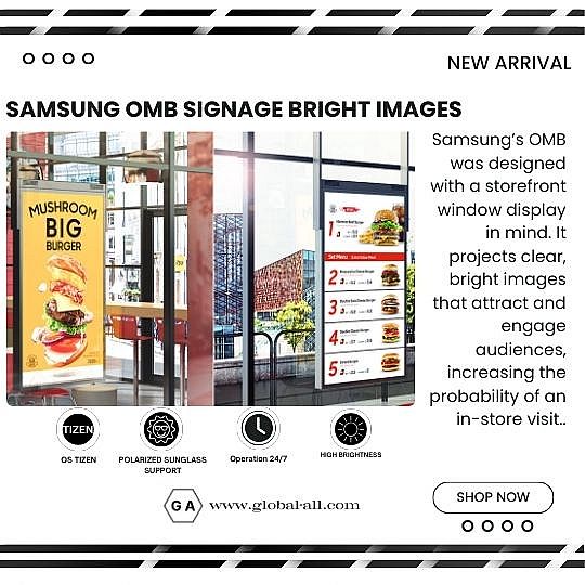 SAMSUNG OM55B 55 INCH SIGNAGE KECERAHAN OPTIMAL
