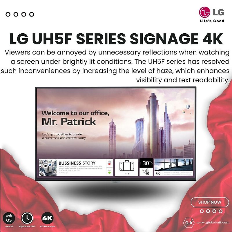 LG 98UH5F 98 INCH UHD SIGNAGE