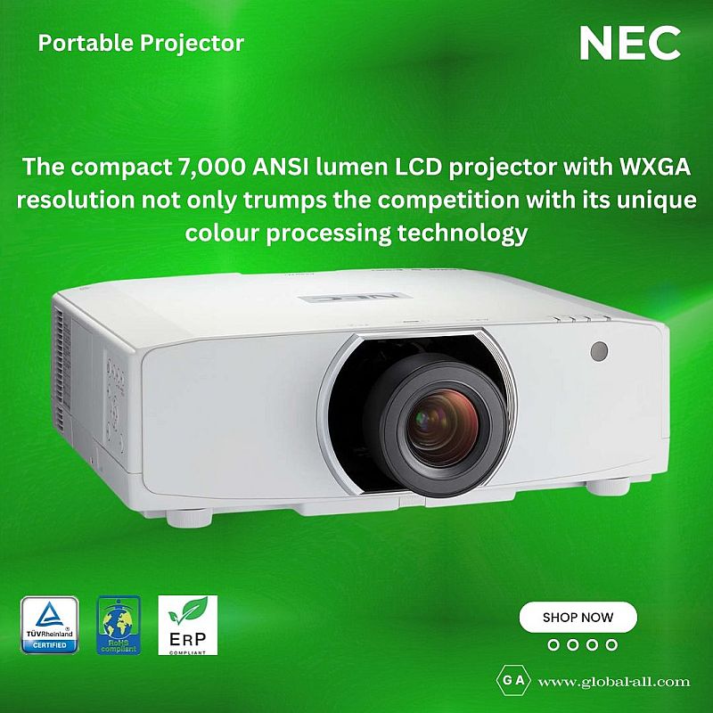 NEC PA703W 7000 ANSI WXGA PROYEKTOR LCD HDBASE