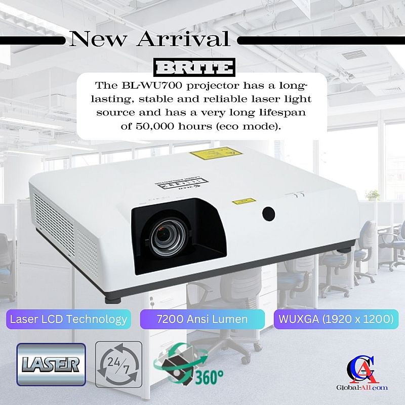 BRITE WU700 7200 ANSI WUXGA PROYEKTOR LASER