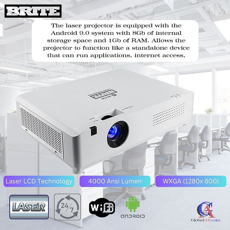 BRITE W400A 4000 ANSI WXGA ANDROID LASER