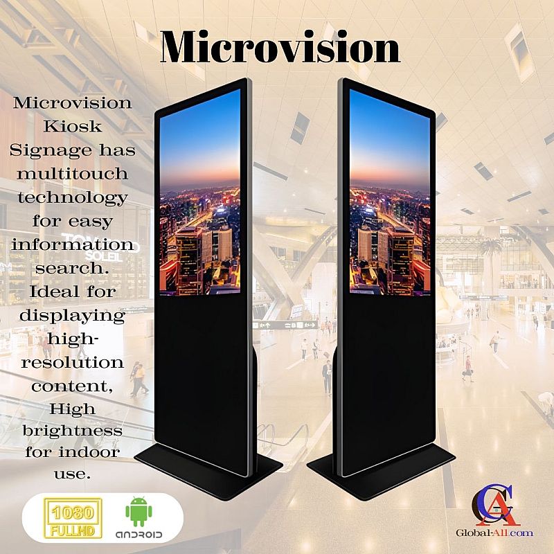 MICROVISION MV U49SK-A 49 INCH ANDROID STANDING KIOSK DIGITAL SIGNAGE