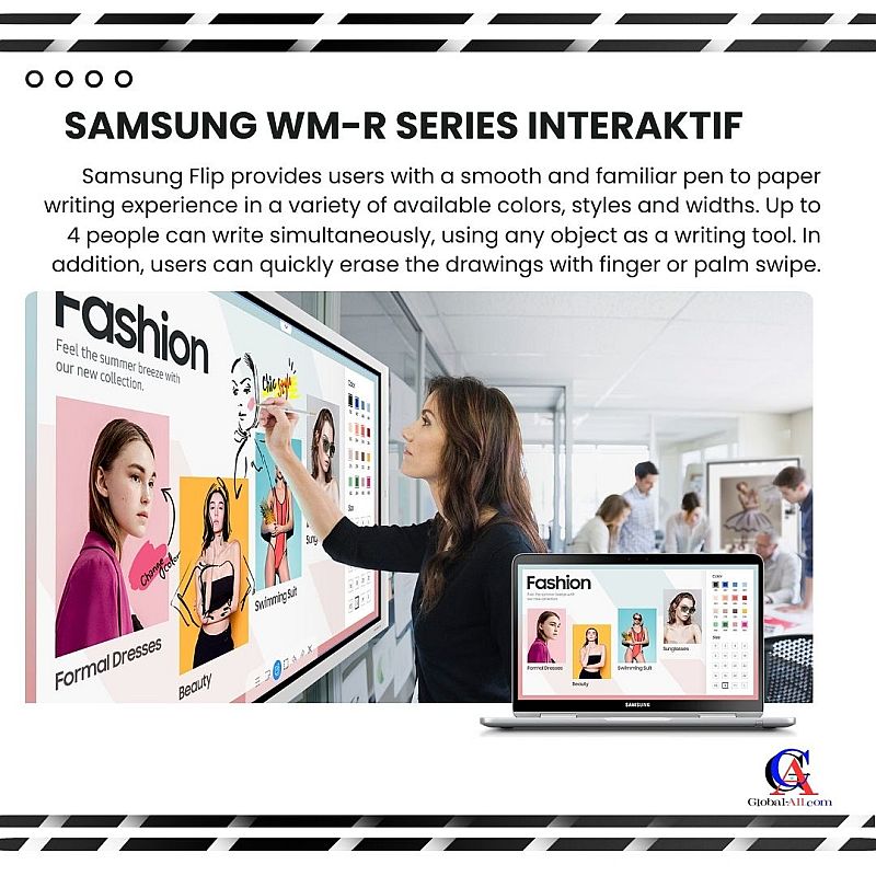 SAMSUNG FLIP 2 WM65R MEDIA TULIS 65 INCH MUDAH DIGUNAKAN TULISAN DAN GAMBAR