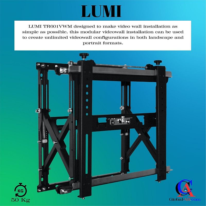 LUMI Bracket Hitam Besi TR601VWM Mudah Dipasang Dengan Ukuran Hingga 70 Inch