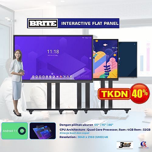 Brite BC65K - Interaktif Flat Panel Cerdas Untuk Kolaborasi Profesional
